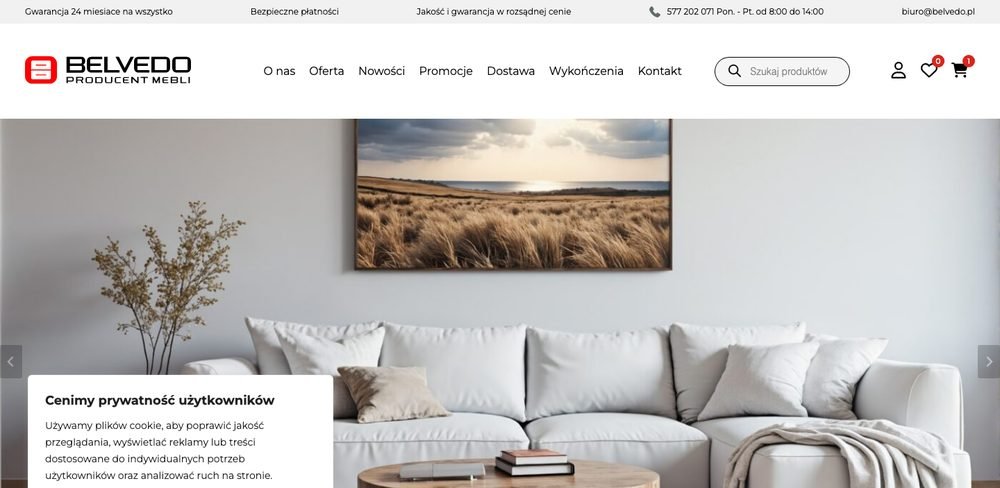Sklep Belvedo (belvedo.pl) — realizacja AD AWARDS na WooCommerce