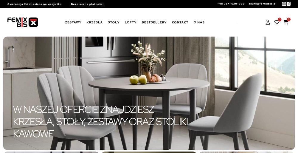 Sklep Femix Bis (femixbis.pl) — realizacja AD AWARDS na WooCommerce