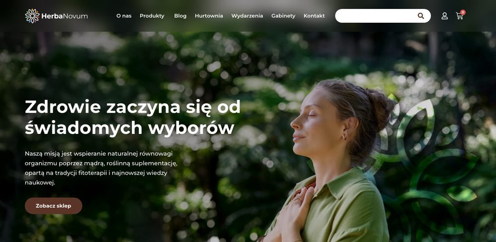 Sklep HerbaNovum (herbanovum.com) — realizacja AD AWARDS na WooCommerce