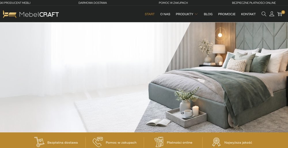 Sklep MebelCraft (mebelcraft.pl) — realizacja AD AWARDS na WooCommerce