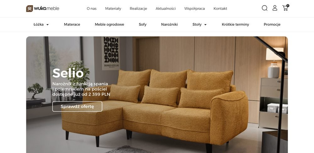 Sklep Wuka Meble (wukameble.pl) — realizacja AD AWARDS na WooCommerce