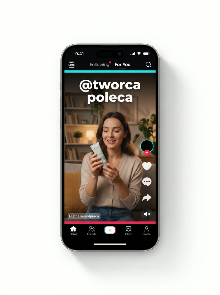 Przykład formatu Współpraca z twórcami na TikTok