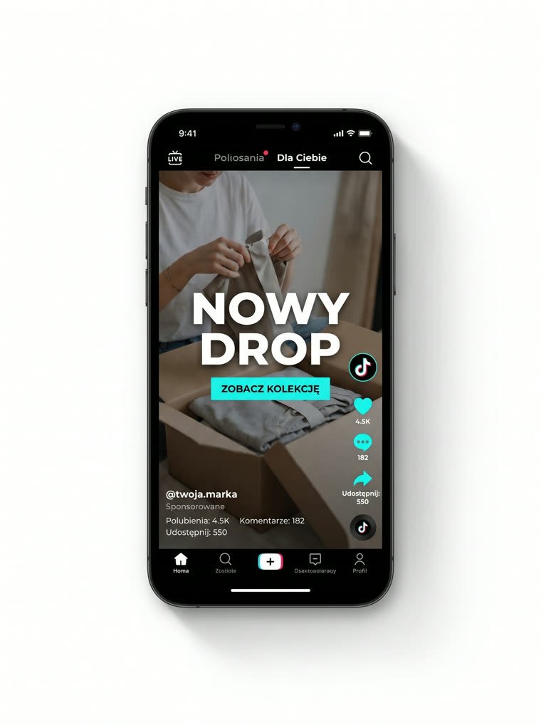 Przykład formatu Filmy In-Feed na TikTok