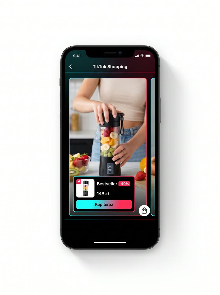 Przykład formatu TikTok Shopping na TikTok